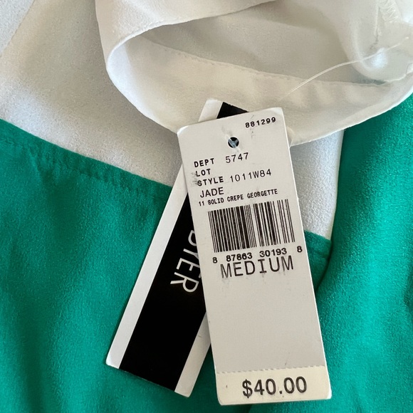 BCX - Light Weight Sheer - Partial Button-Down Blouse - Size Med Top. $40NWT - Picture 7 of 13